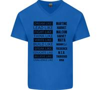 T-Shirt In Cotone Nero A V Per Uomini Del Mese Della Storia Black Lives Matter