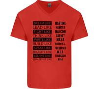 T-Shirt In Cotone Nero A V Per Uomini Del Mese Della Storia Black Lives Matter