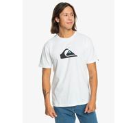 T-shirt in cotone Quiksilver SS da uomo ~ Logo Comp bianco