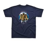 T-shirt in cotone SS Doctor Who ~ Navy Daleks oro