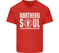 T-Shirt In Cotone V-Neck Da Uomo Keep The Faith Northern Soul