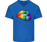 T-Shirt In Cotone V-Neck Per Uomini Gay Pride Day LGBT