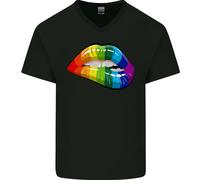 T-Shirt In Cotone V-Neck Per Uomini Gay Pride Day LGBT