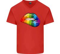 T-Shirt In Cotone V-Neck Per Uomini Gay Pride Day LGBT