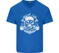 T-Shirt In Cotone V-Neck Per Uomini Marine Scuba Diver Navy Seals SBS