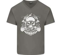 T-Shirt In Cotone V-Neck Per Uomini Marine Scuba Diver Navy Seals SBS