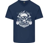 T-Shirt In Cotone V-Neck Per Uomini Marine Scuba Diver Navy Seals SBS