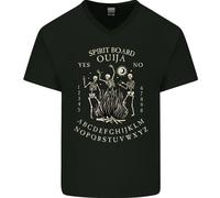 T-Shirt In Cotone V-Neck Per Uomini Ouija Spirit Board Halloween Demoni Fantasmi