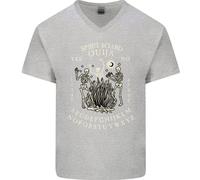 T-Shirt In Cotone V-Neck Per Uomini Ouija Spirit Board Halloween Demoni Fantasmi