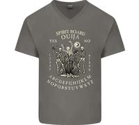 T-Shirt In Cotone V-Neck Per Uomini Ouija Spirit Board Halloween Demoni Fantasmi