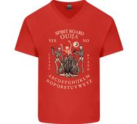 T-Shirt In Cotone V-Neck Per Uomini Ouija Spirit Board Halloween Demoni Fantasmi