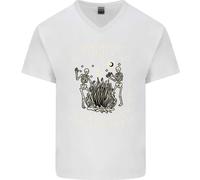 T-Shirt In Cotone V-Neck Per Uomini Ouija Spirit Board Halloween Demoni Fantasmi