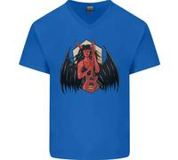 T-Shirt In Cotone V-Neck Per Uomo Devil Woman Death Heavy Metal Rock