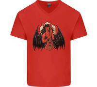 T-Shirt In Cotone V-Neck Per Uomo Devil Woman Death Heavy Metal Rock