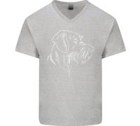 T-Shirt In Cotone V-Neck Per Uomo German Wirehaired Pointer