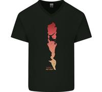 T-Shirt In Cotone V-Neck Per Uomo Rock Climbing Theres No Limit