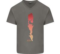 T-Shirt In Cotone V-Neck Per Uomo Rock Climbing Theres No Limit