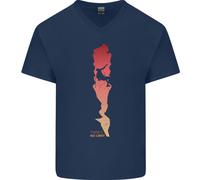 T-Shirt In Cotone V-Neck Per Uomo Rock Climbing Theres No Limit