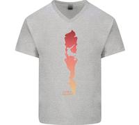 T-Shirt In Cotone V-Neck Per Uomo Rock Climbing Theres No Limit