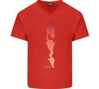 T-Shirt In Cotone V-Neck Per Uomo Rock Climbing Theres No Limit