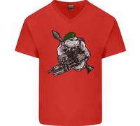 T-Shirt In Cotone V-Neck Per Uomo Royal Marine Bulldog Commando
