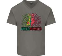 T-Shirt In Cotone Verde Sano A Forma Di Cuore Con Avocado Divertente Per Uomo