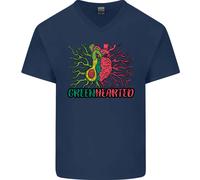 T-Shirt In Cotone Verde Sano A Forma Di Cuore Con Avocado Divertente Per Uomo