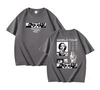 T-Shirt in Cotone Vintage Camicie Uomo Donna Moda Manica Corta Magic-MAN2 Top Estivo(Gray,2XL)