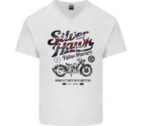T-Shirt In Cotone Vintage Per Uomo Con Stampa Union Jack Silver Hawk