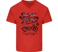 T-Shirt In Cotone Vintage Per Uomo Con Stampa Union Jack Silver Hawk