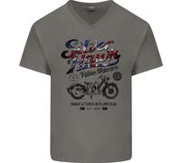 T-Shirt In Cotone Vintage Per Uomo Con Stampa Union Jack Silver Hawk