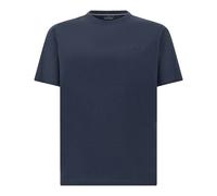 T-shirt in jersey di cotone con ricamo Shark Fin, Uomo, BLU DAMA, Taglia: L