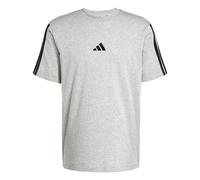 T-shirt adidas Essentials Single Jersey 3-Stripes manica corta grigio nero - L