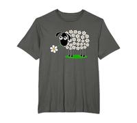 T-Shirt in Lana di Pecora Dolce con Fiore per Ragazze e Mamma Maglietta