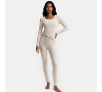 T-shirt in maglia fine termica Beige S
