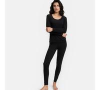 T-shirt in maglia fine termica Nero M