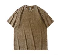 T-shirt in poliestere a maniche corte invecchiata vintage resistente con elasticità moderata, progettata per essere indossata durante le occasioni primaverili, estive, autunnali e invernali (XXXXL