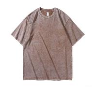 T-shirt in poliestere a maniche corte invecchiata vintage resistente con elasticità moderata, progettata per essere indossata durante le occasioni primaverili, estive, autunnali e invernali (XXL
