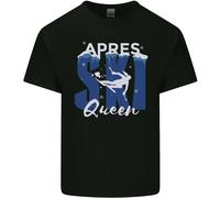 T-Shirt Invernale Per Bambini Apres Ski Queen Sci Sportivi Ragazzi E Ragazze