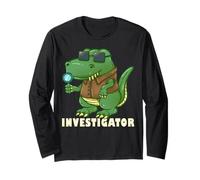 T-Shirt Investigator Alligator Shirt Funny Toddler Boy Maglia a Manica