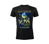 T-Shirt Iron Maiden Live After Death. Maglietta Rock Ufficiale Nera. Band Heavy Metal. Cotone. Unisex. Adulto Ragazzo. (XL)