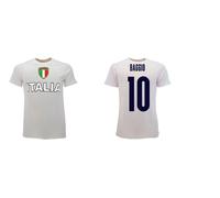 T-shirt Italia Maglia Baggio azzurri 10 Roby Bianca Away