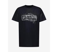 T-shirt Jack Wolfskin Brand manica corta nero grigio - XL