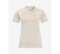 T-shirt Jack Wolfskin Essential manica corta bianco sporco donna - L
