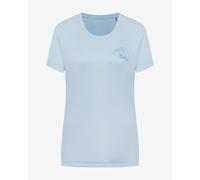 Jack Wolfskin Peak Graphic T W T-Shirt, MTN Ice Blue, L Donna