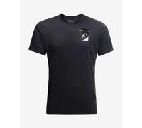 T-shirt Jack Wolfskin Vonnan Graphic manica corta nero grafite - S
