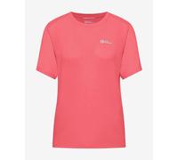 T-shirt Jack Wolfskin Vonnan manica corta rosa gomma da masticare donna - XL