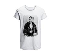 T-Shirt James Dean cinema Uomo Abbigliamento 100% Cotone Taglia dalla S a XXL