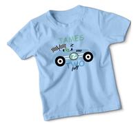 T-shirt James Is Two Fast Racing Car secondo compleanno ragazzo età due
