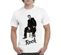 T-Shirt Johnny hallyday Rock White